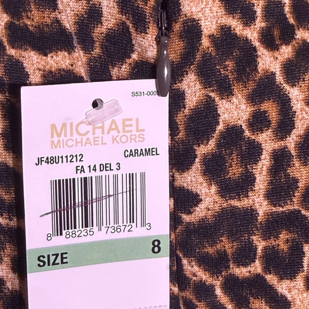 NWT Michael Kors dress with leopard print sleeveless size 8 - Picture 8 of 10